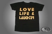 Image of Men's Love Life & Laughter T (Black/ Yellow Font)