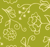 Image of Green Outline Floral from Summer House 5985-66