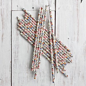 Image of FLORAL Paper Straws