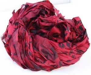 Image of Fireburst: Jersey Girl Reclaimed Silk Ribbon