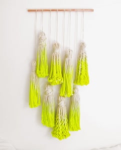 Image of COLLECTABLE > To John Denver With Love Dip-dyed Macrame Tassel Wall Hanging 