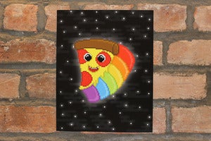 Image of space pizza giclée print