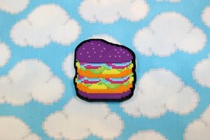 Image of 1.5" neon burger pin