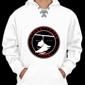 Image of 'Fire Red' Emblem Jersey Laced Hoodie