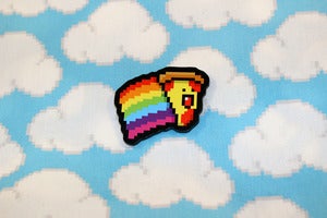 Image of 1.5" rainbow pizza pin