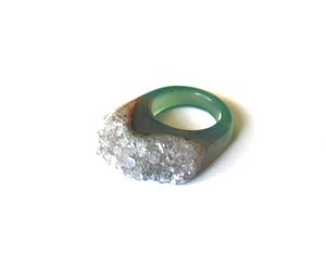 Image of Sage Raw Druzy Ring (v1)