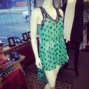 Image of Sheer High Low Polka Dot Dress 