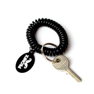 Image of PEONFX coil keychain