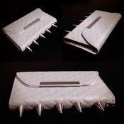 Image of Iphone 4 | 4s Gray w/Silver Spikes Palm Wallet (FREE shipping)