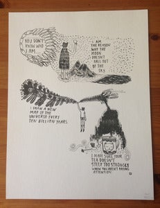 Image of "You Don't Know Who I Am" 9 x 12 Risograph print 