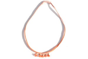 Image of Little Bell Necklace Pink/Cochineal