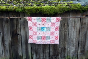Image of Vintage Valentine Baby Quilt