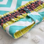 Image of ipad case - turquoise chevron