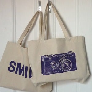 Image of Smile for the Camera shopper tote bag