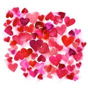 Image of hearts (print) 14x14 framed FP1414046