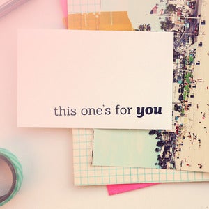 Image of This One's For You | Rubber Stamp