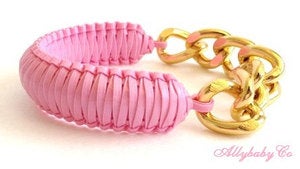 Image of Pink Chain Cobra Bracelet