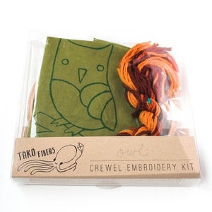 Image of Owl Crewel Embroidery Kit