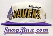 Image of Vintage Deadstock Baltimore Ravens Sports Specialties Shadow Snapback Hat Cap
