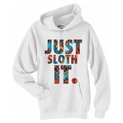Image of JUST SLOTH IT | WhitePullover Hoodie
