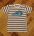 Image of Stickygreen 2 tone logo tee (grey stripe/ baby blue)