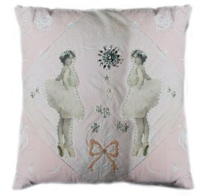 Image of Antique ballet girl cushion