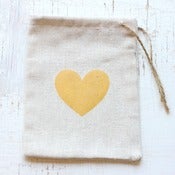 Image of NEW - Heart Muslin Bags