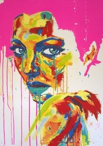 Image of "Caught in a Fury of Change" 11 colour silk-screen print on paper by Rowan Newton