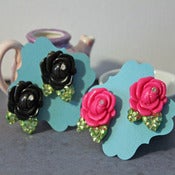 Image of Crystal Rose Stud Earrings