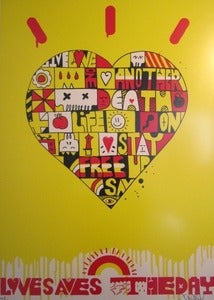 Image of "Love Saves the Day" ltd. edition giclee print by Sickboy