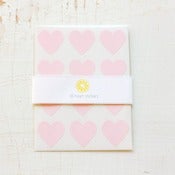 Image of 36 Pink Heart Stickers 