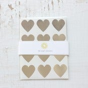 Image of 36 Silver Heart Stickers