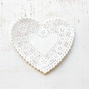 Image of NEW - White Heart Doilies