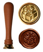 Image of 104 - Gift box or wrapped present wax seal stamper