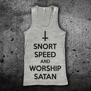 Image of Snort Speed and Worship Satan Tank Top