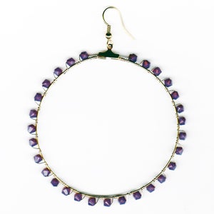 Image of VIOLET OPAL SWAROVSKI HOOP