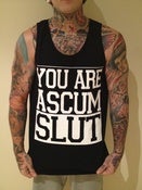Image of SCUM SLUT SINGLET - BLACK