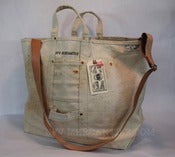 Image of SFV MERCANTILE HD Riveted Canvas Bag in Vintage Wash With Adjustable Leather Shoulder Strap