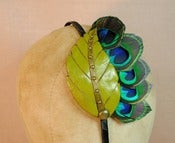 Image of Peacock Leather Leaf Band