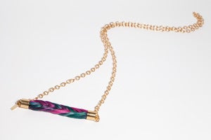 Image of Hand Dyed & Braided Horsehair Chain Necklace