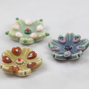Image of Trio of Tiny 1960's Jewelry Dishes