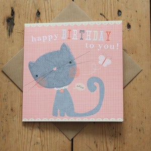 Image of Carnival Kids - Kitty Birthday Card