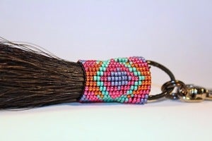 Image of Hand Beaded Horsehair Purse Charm