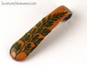 Image of Spoon Handle Pendant: Woodland with Green Fern