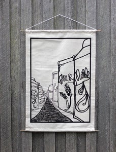 Image of Screen printed hemp/organic cotton wall banner