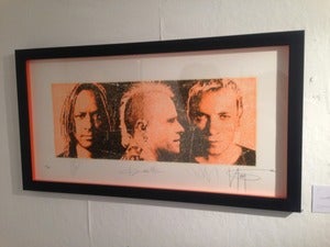 Image of "Anthropodigy Neon" framed ltd edition screen-print by K-GUY