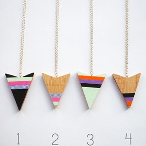 Image of Wooden Tribal Arrow Head Necklace Four designs to choose from