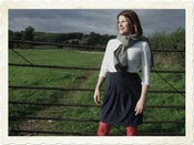Image of Hanne- Navy Blue Corduroy skirt