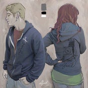 Image of SPOOL HOODIE . gray . black . white