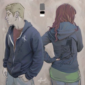 Image of SPOOL HOODIE . gray . black . white